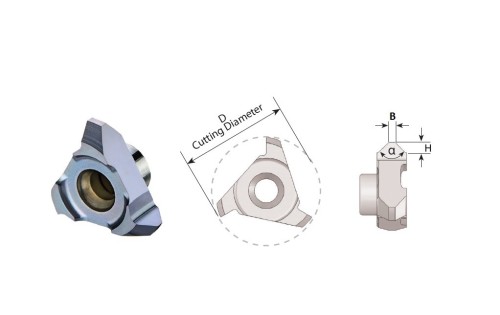 Srážecí a drážkovací destičky 90°
