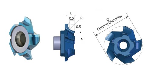 Srážecí a zaoblovací rádiusové vícebřité destičky