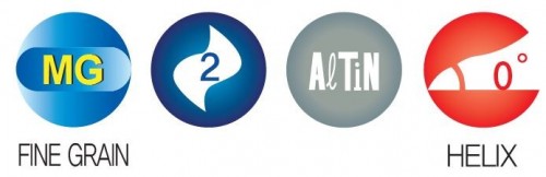 Středicí a srážecí 2-břitá tvrdokovová fréza - 90° Středicí a srážecí 2-břitá tvrdokovová fréza - 90°