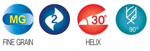 Středicí a srážecí 2-břitá tvrdokovová fréza - 90° Středicí a srážecí 2-břitá tvrdokovová fréza - 90°