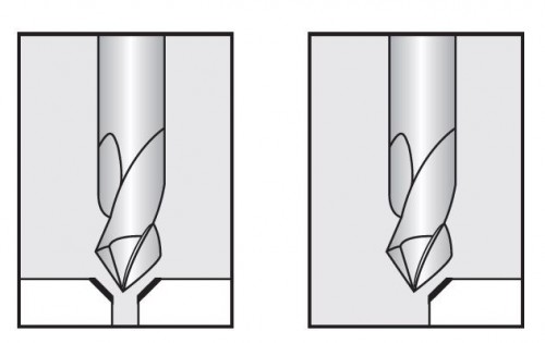 Středicí a srážecí 3-4 břitá tvrdokovová fréza - 60° i 90° Středicí a srážecí 3-4 břitá tvrdokovová fréza - 60° i 90°