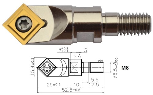 Středící a srážecí vrták - se závitovým adaptérem