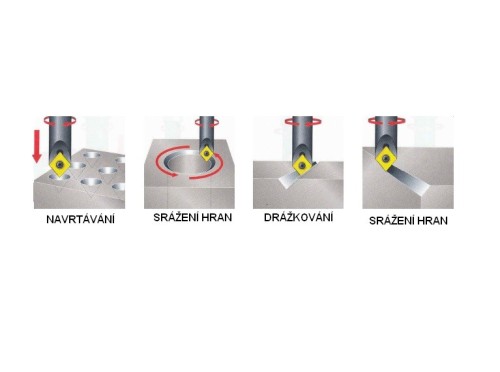 Středící a srážecí vrták v sadě - se závitovým adaptérem