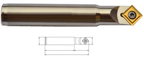 Středící a srážecí vrták v sadě - stopkový