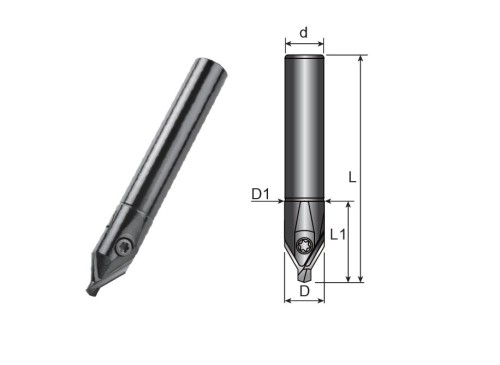 Středící vrtáky-navrtáváky pro frézování a soustružení v sadě