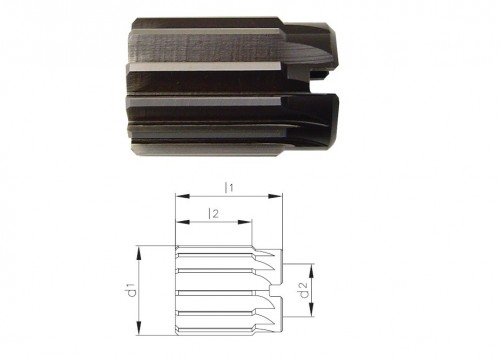 Strojní HSSE nástrčné kuželové výstružníky 1:30 s přímými drážkami - H7 DIN219