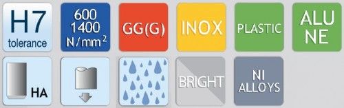 Strojní HSSE výstružníky kroucené DIN212-E S ODLEHČENÍM - H7