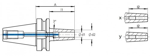 TEPELNÉ UPÍNAČE 3° BT JIS B 6339 (MAS403BT) - ÚZKÉ PROVEDENÍ