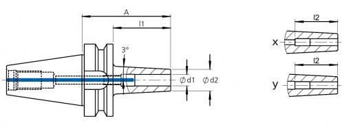 TEPELNÉ UPÍNAČE 3° BT JIS B 6339 (MAS403BT) - ÚZKÉ PROVEDENÍ