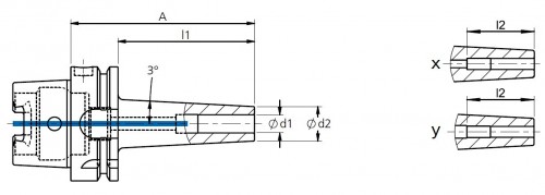 TEPELNÉ UPÍNAČE 3° HSK-A DIN69893 - ÚZKÉ PROVEDENÍ