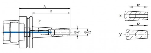 TEPELNÉ UPÍNAČE 3° HSK-E DIN69893 - EXTRA ÚZKÉ PROVEDENÍ