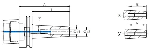 TEPELNÉ UPÍNAČE 3° HSK-E DIN69893 - ÚZKÉ PROVEDENÍ