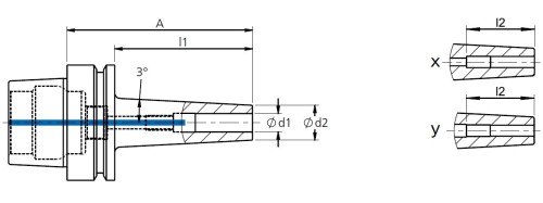 TEPELNÉ UPÍNAČE 3° HSK-E DIN69893  - ÚZKÉ PROVEDENÍ