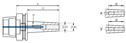 TEPELNÉ UPÍNAČE 3° HSK-E DIN69893  - ÚZKÉ PROVEDENÍ