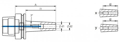 TEPELNÉ UPÍNAČE 3° HSK-E DIN69893  - ÚZKÉ PROVEDENÍ