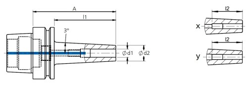 TEPELNÉ UPÍNAČE 3° HSK-E DIN69893  - ÚZKÉ PROVEDENÍ