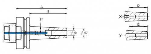 TEPELNÉ UPÍNAČE 3° HSK-F DIN69893  - ÚZKÉ PROVEDENÍ
