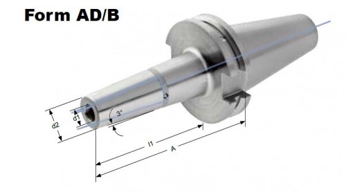 TEPELNÉ UPÍNAČE 3° SK DIN69871 - ÚZKÉ PROVEDENÍ SE TŘEMI CHLADÍCÍMI KANÁLKY PRŮMĚR 1MM