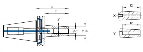TEPELNÉ UPÍNAČE 3° SK DIN69871 AD/B- ÚZKÉ PROVEDENÍ