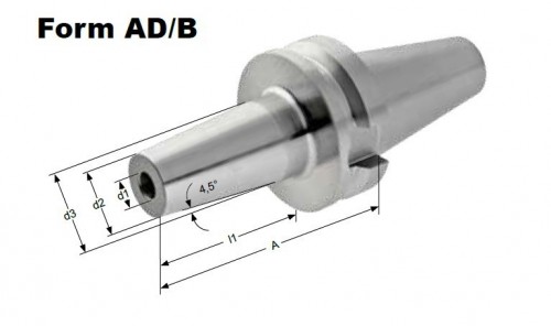 TEPELNÉ UPÍNAČE 4,5° BT JIS B 6339 (MAS403BT) - OBSAHUJE DÉLKOVĚ STAVITELNÝ ŠROUB