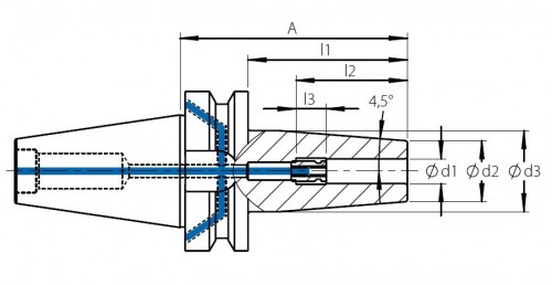 TEPELNÉ UPÍNAČE 4,5° BT JIS B 6339 (MAS403BT) AD/B- OBSAHUJE DÉLKOVĚ STAVITELNÝ ŠROUB