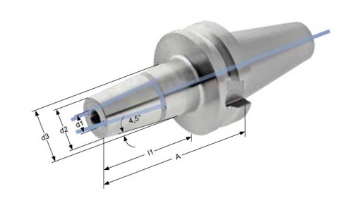 TEPELNÉ UPÍNAČE 4,5° BT JIS B 6339 (MAS403BT) AD/B S UZAVÍRATELNÝMI CHLADICÍMI KANÁLKY - OBSAHUJE DÉLKOVĚ STAVITELNÝ ŠROUB