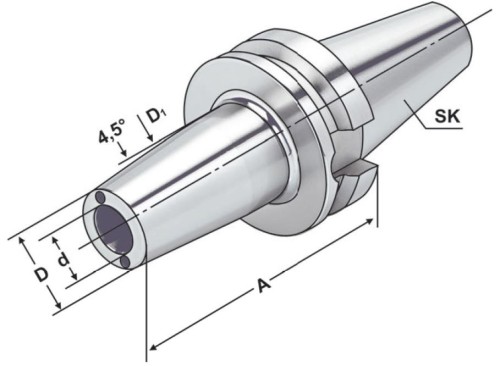 TEPELNÉ UPÍNAČE 4,5° BT JIS B 6339 (MAS403BT) S CHLAZENÍM