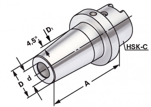 TEPELNÉ UPÍNAČE 4,5° HSK-C DIN69893