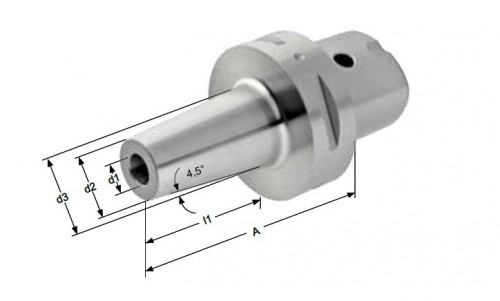 TEPELNÉ UPÍNAČE 4,5° PSC S POLYGONÁLNÍ STOPKOU ISO26623-1 - OBSAHUJE DÉLKOVĚ STAVITELNÝ ŠROUB