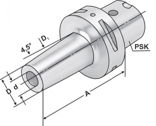 TEPELNÉ UPÍNAČE 4,5° PSC S POLYGONÁLNÍ STOPKOU ISO26623-1