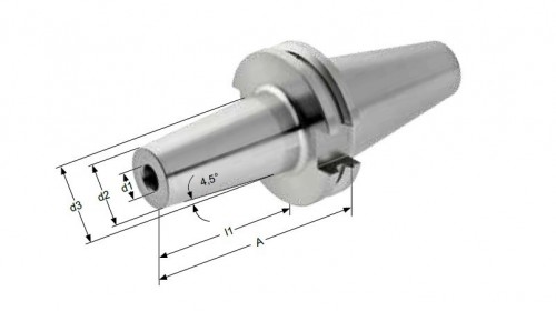 TEPELNÉ UPÍNAČE 4,5° SK DIN69871 AD/B- OBSAHUJE DÉLKOVĚ STAVITELNÝ ŠROUB