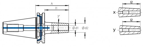 TEPELNÉ UPÍNAČE ÚZKÉ  - 3° SK DIN69871 AD/B