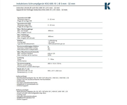 TEPELNÝ APARÁT pro nástroje Ø 3 - 32 mm - z karbidu a HSS