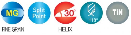 TVRDOKOVOVÉ VRTÁKY 3XD BEZ VNITŘNÍHO CHLAZENÍ POVLAKOVANÉ