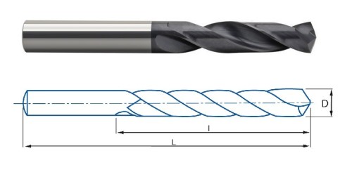 TVRDOKOVOVÉ VRTÁKY 3XD bez vnitřního chlazení