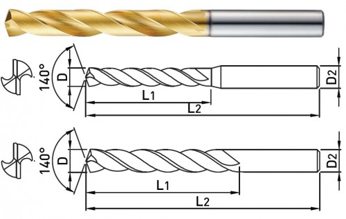 TVRDOKOVOVÉ VRTÁKY 5XD