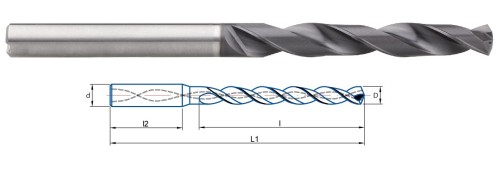 TVRDOKOVOVÉ VRTÁKY 5XD s vnitřním chlazením