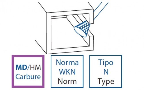 Technické frézy - rotary burrs - kónické - tvrdé materiály - typ 6