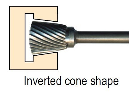 Technické frézy - rotary burrs - kónické