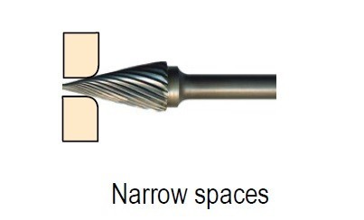 Technické frézy - rotary burrs - kuželové