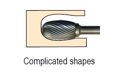 Technické frézy - rotary burrs - oválné