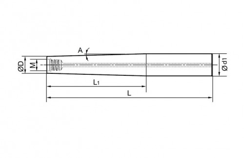 Tvrdokovové prodloužení pro frézy se závitovým adaptérem s odlehčením - kónické - Q závit