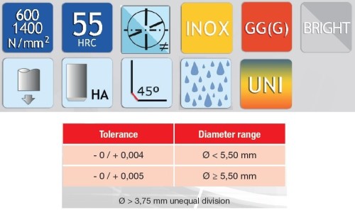 Tvrdokovové výstružníky se spirálovými drážkami - S ODLEHČENÍM - PŘESNÉ