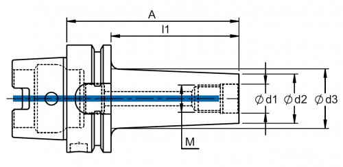 UPÍNAČE PRO FRÉZY SE ZÁVITEM HSK-A
