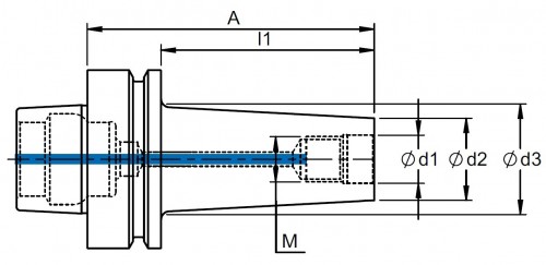 UPÍNAČE PRO FRÉZY SE ZÁVITEM HSK-F