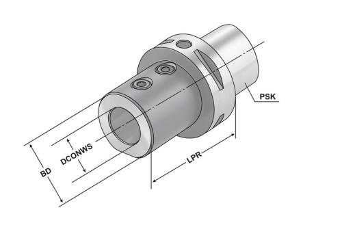 UPÍNAČE PRO VRTÁKY S VÝMĚNÝMI DESTIČKAMI FORM E1 PSC S POLYGONÁLNÍ STOPKOU ISO26623-1