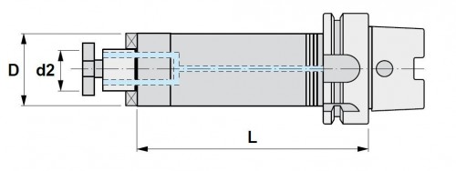 UPÍNAČ NÁSTRČNÝCH FRÉZ ANTIVIBRAČNÍ HSK-A S CHLAZENÍM