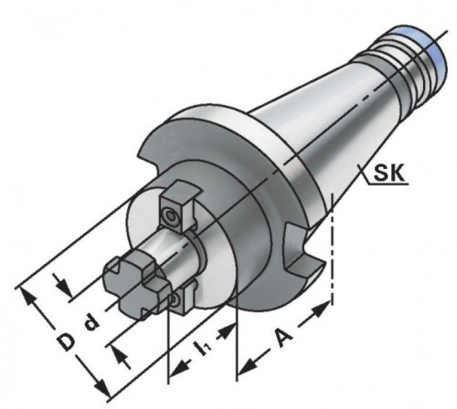 UPÍNAČ NÁSTRČNÝCH FRÉZ DIN6357