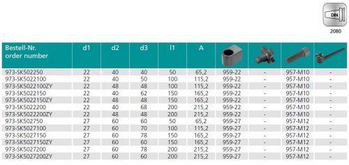 UPÍNAČ NÁSTRČNÝCH FRÉZ DIN6357