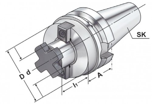 UPÍNAČ NÁSTRČNÝCH FRÉZ DIN6357